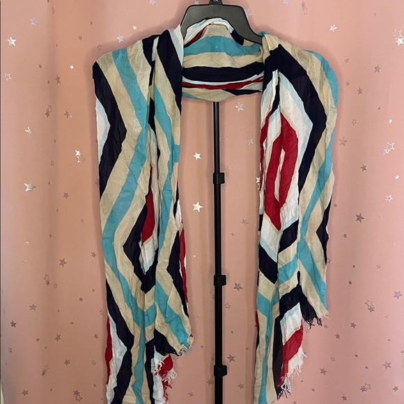 Vibrant Geometric Pattern Scarf - Picture 1 of 3